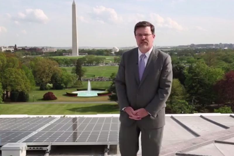 Solar panels on a residential roof